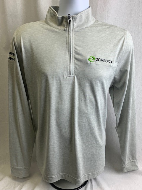 Men's Silver Quarter Zip Pullover